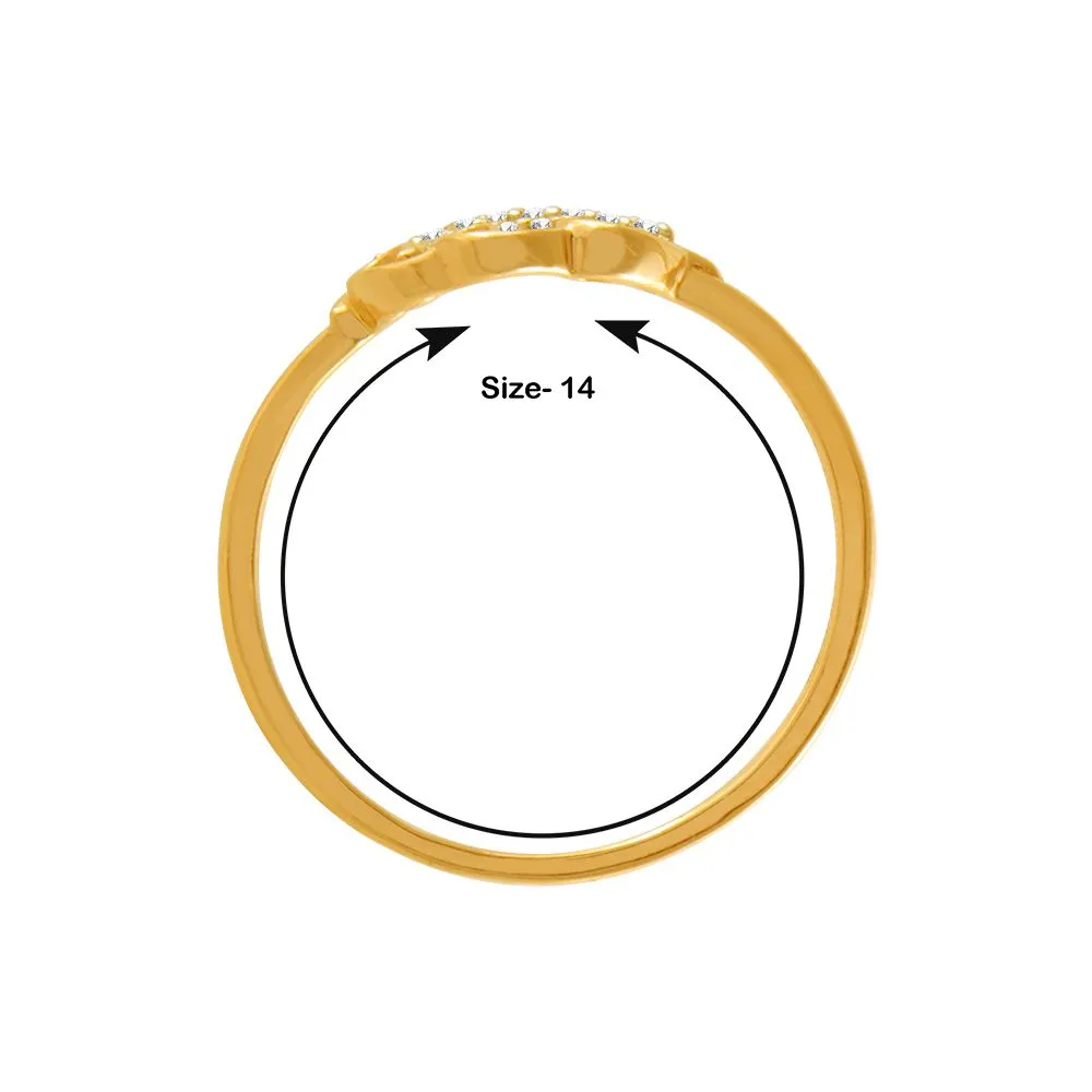 14k (585) Yellow Gold And Diamond Ring For Women