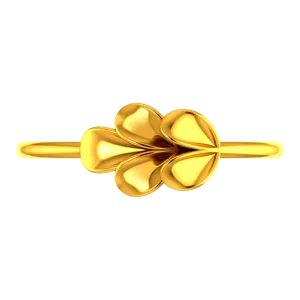 14k Solid Gold Ring With A Leafy Design From Amazea Collection