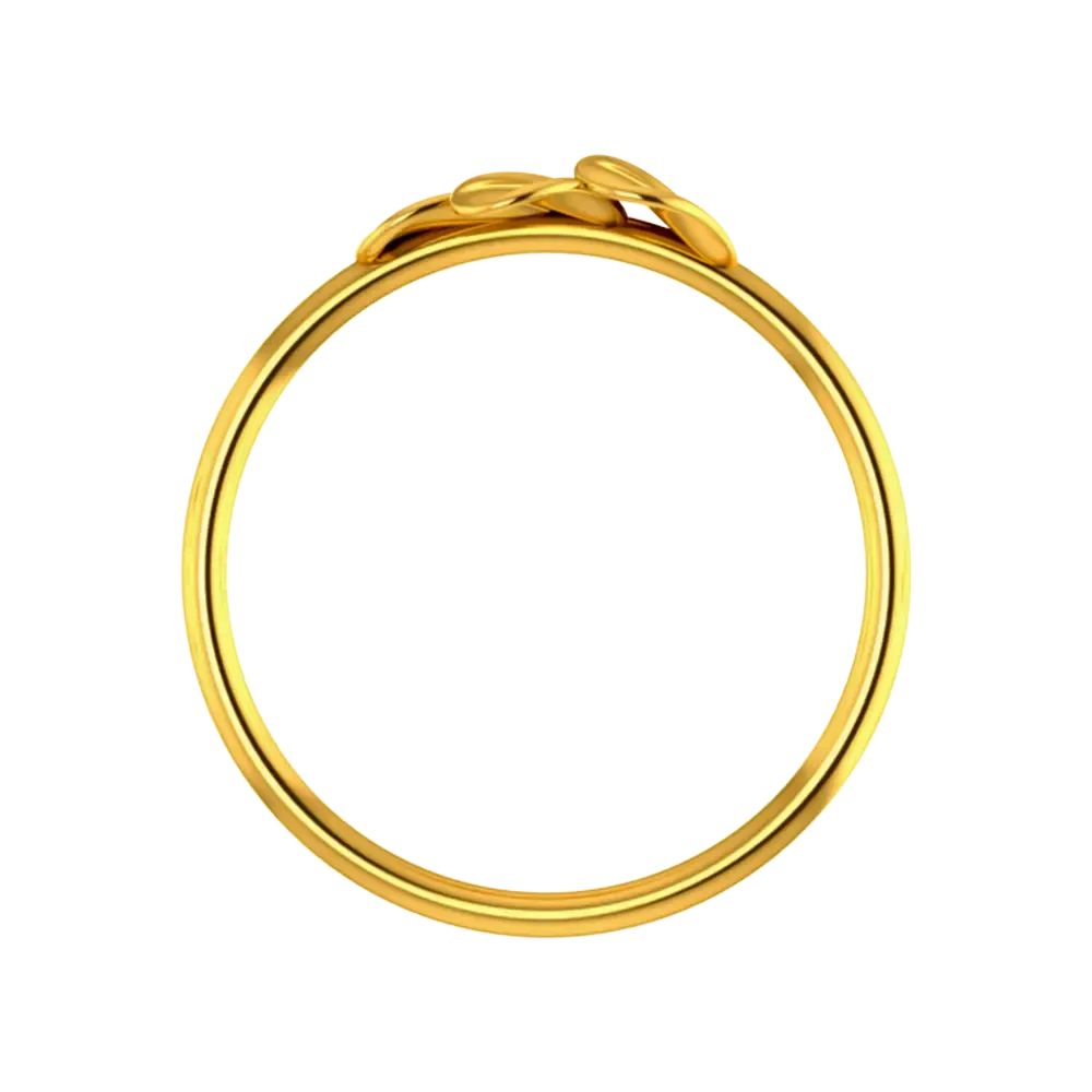 14k Solid Gold Ring With A Leafy Design From Amazea Collection