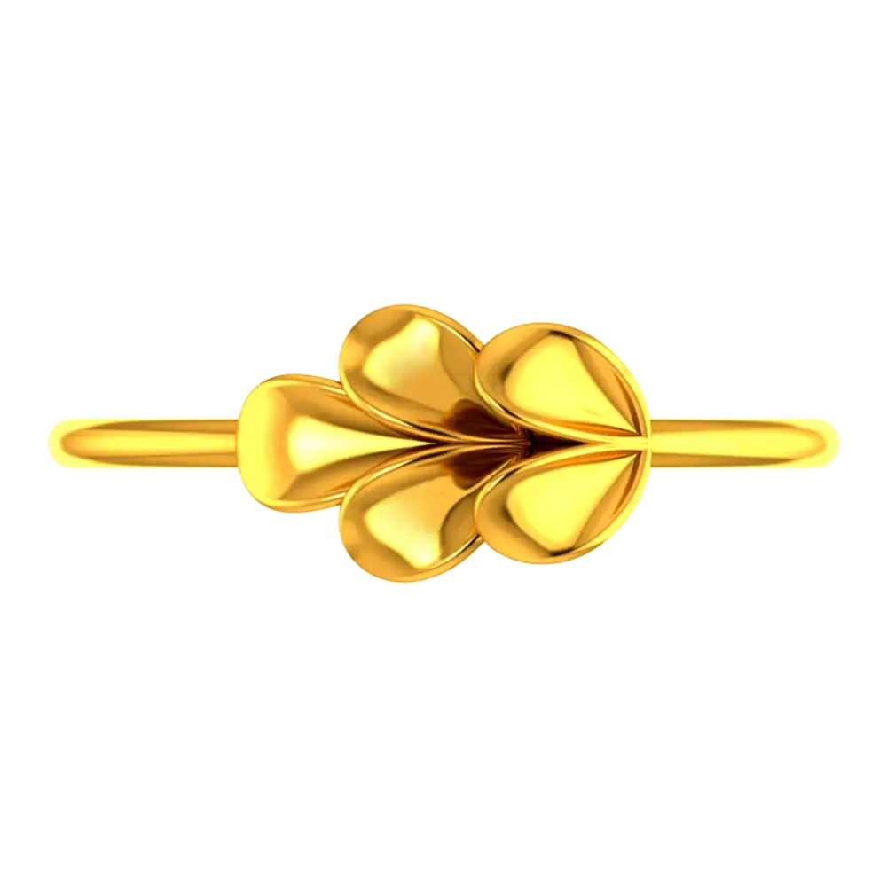 14k Solid Gold Ring With A Leafy Design From Amazea Collection