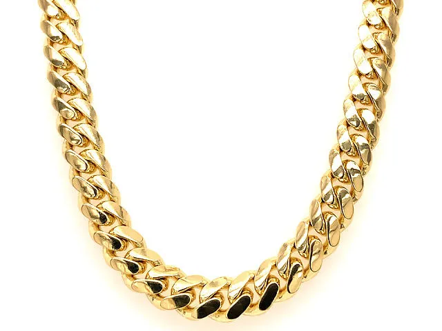 14K Yellow Gold Miami Cuban Chain, 3mm 20" 17.20 Grams. Brand New