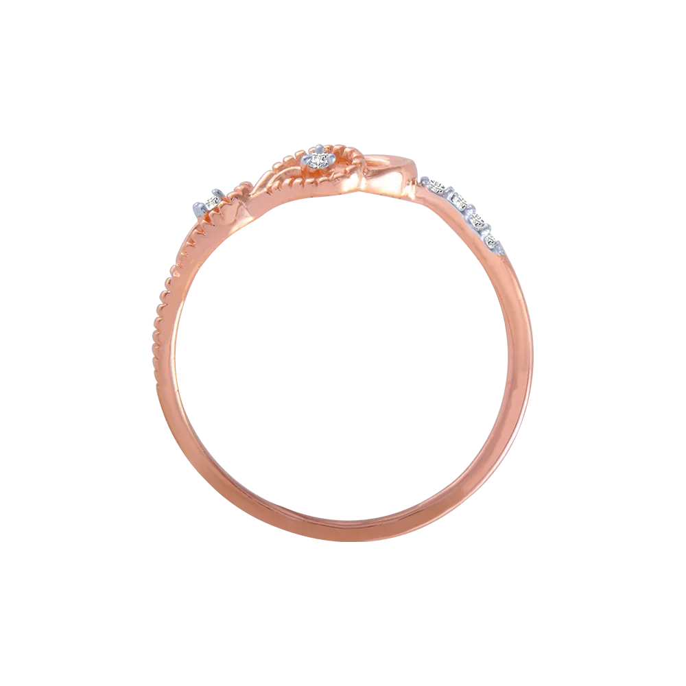 14KT (585) Rose Gold And Diamond Ring For Women