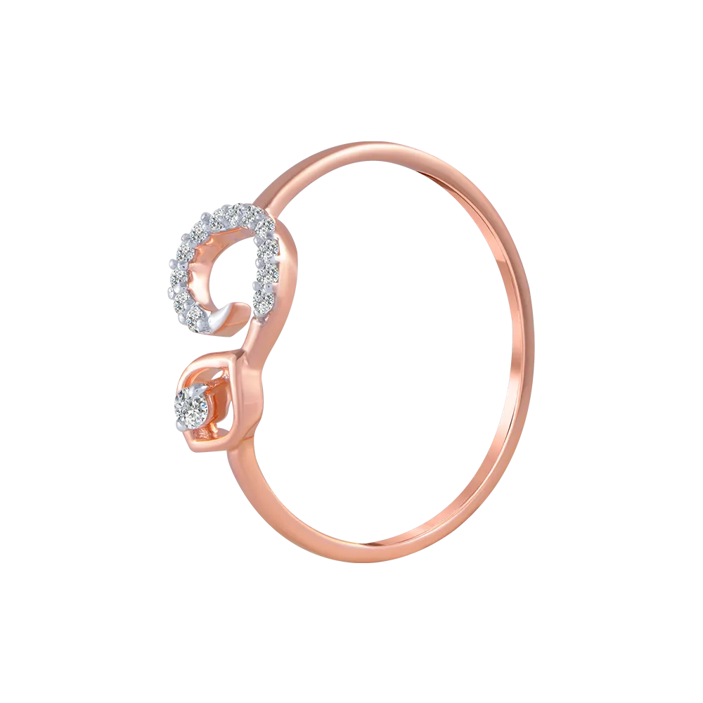 14KT (585) Rose Gold And Diamond Ring For Women