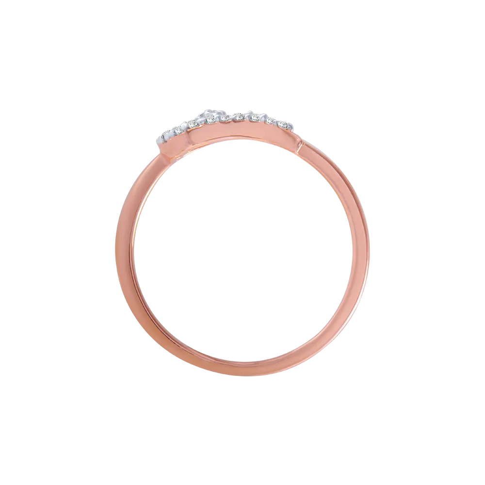 14KT (585) Rose Gold And Diamond Ring For Women