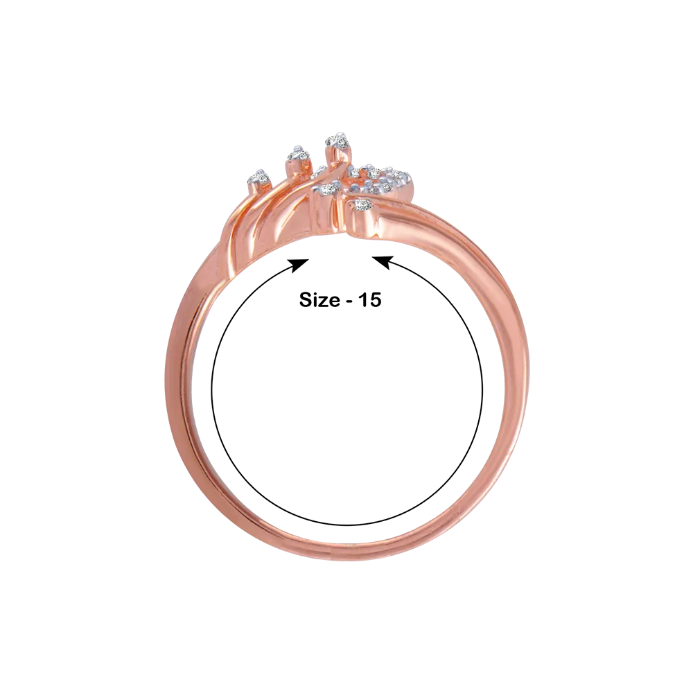 14KT (585) Rose Gold And Diamond Ring For Women