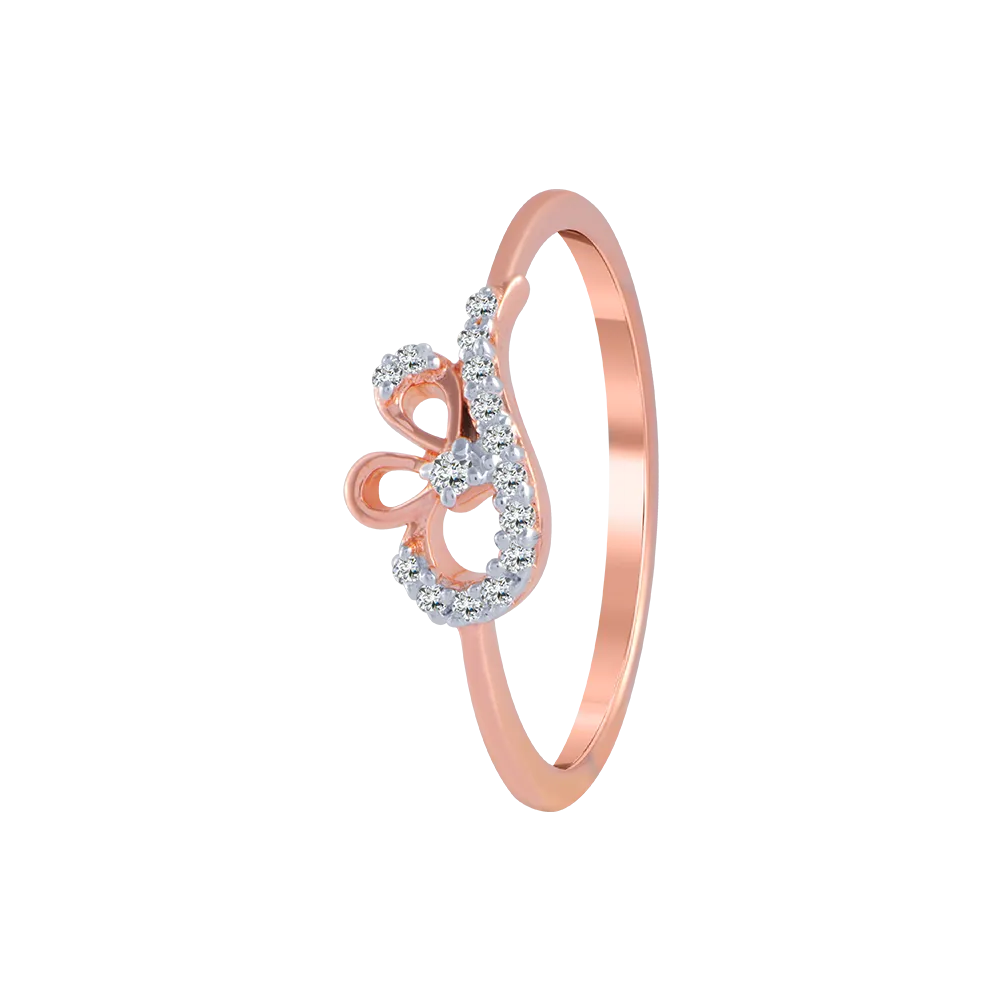 14KT (585) Rose Gold And Diamond Ring For Women