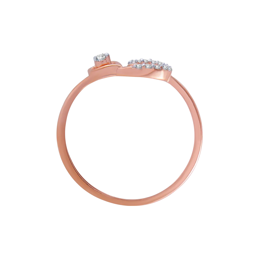 14KT (585) Rose Gold And Diamond Ring For Women