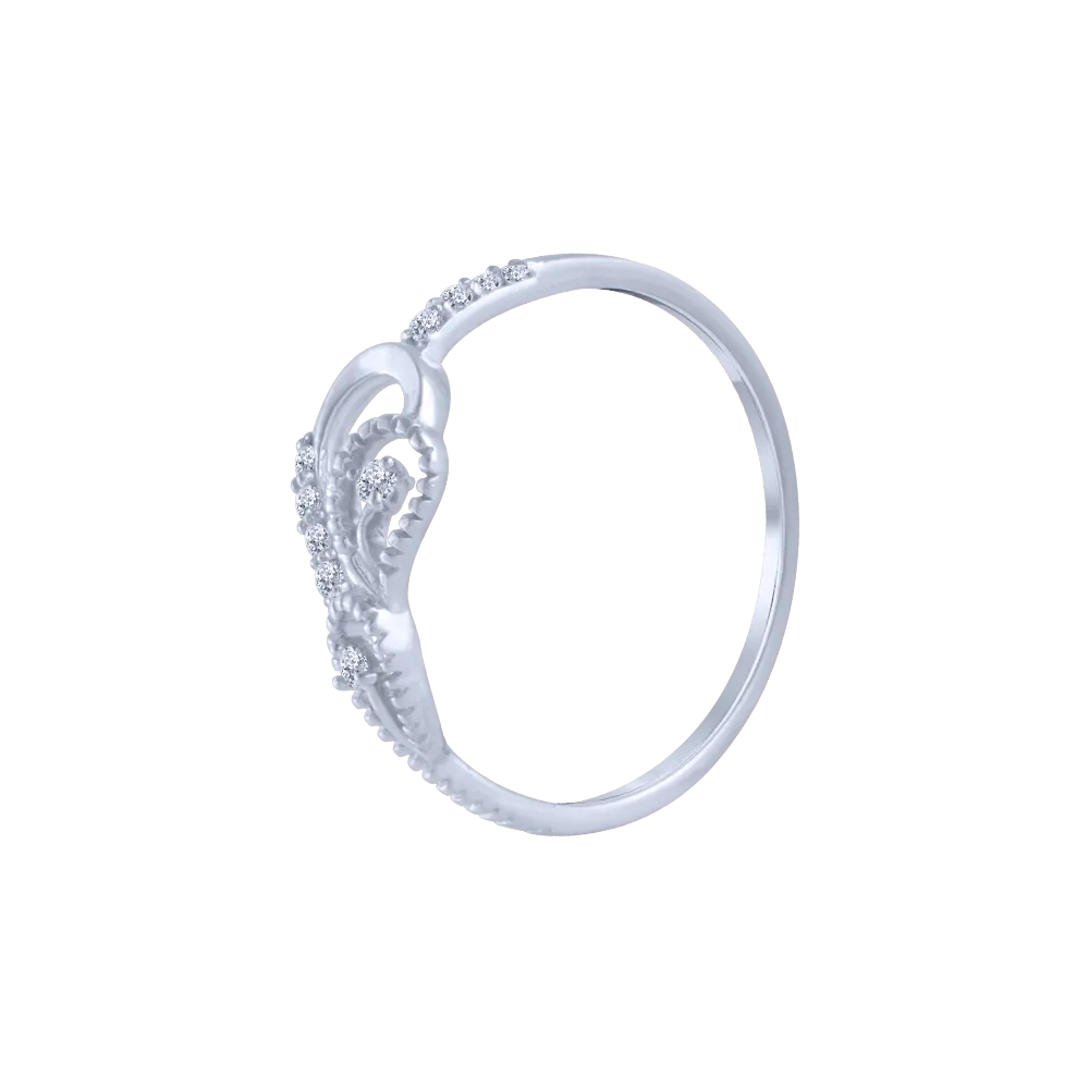 14KT (585) White Gold And Diamond Ring For Women