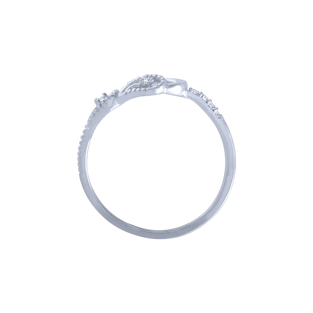 14KT (585) White Gold And Diamond Ring For Women