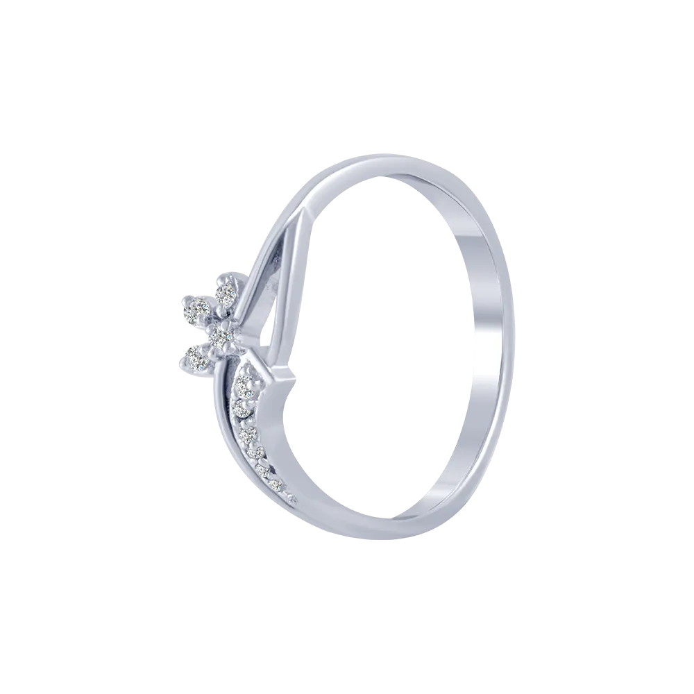 14KT (585) White Gold And Diamond Ring For Women