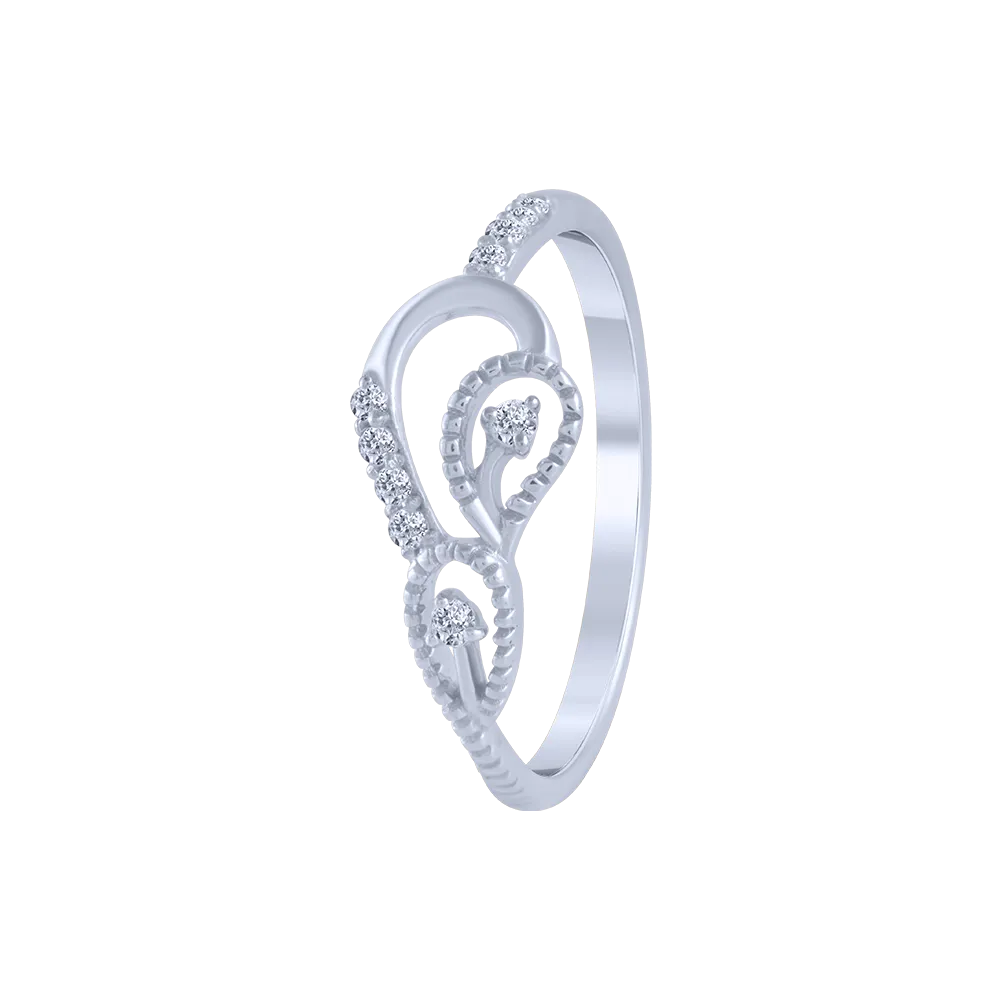14KT (585) White Gold And Diamond Ring For Women