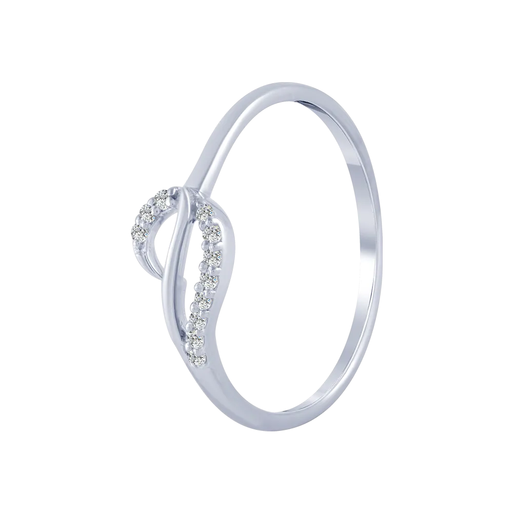 14KT (585) White Gold And Diamond Ring For Women