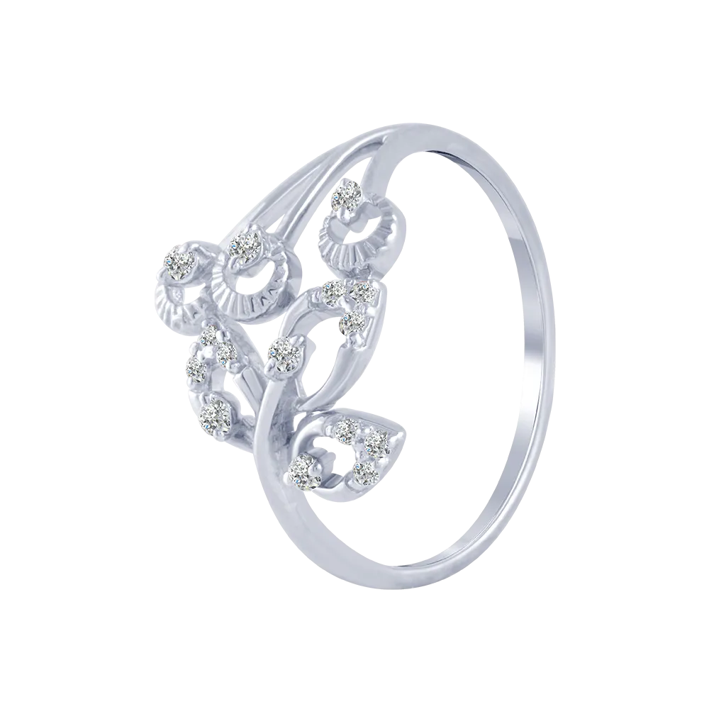 14KT (585) White Gold And Diamond Ring For Women