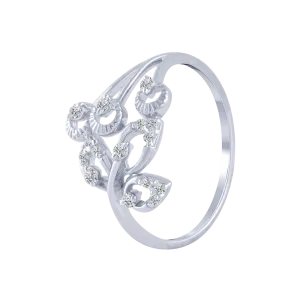 14KT (585) White Gold And Diamond Ring For Women