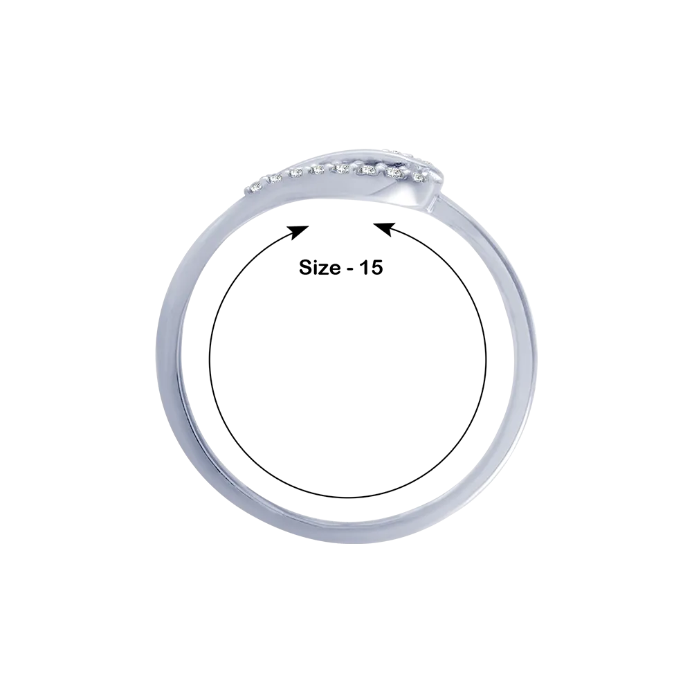 14KT (585) White Gold And Diamond Ring For Women