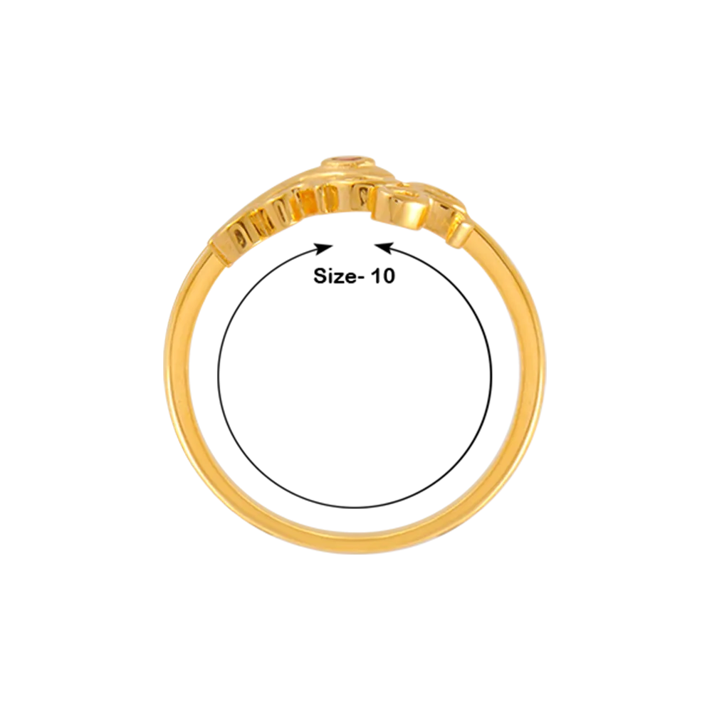 14KT (585) Yellow Gold And American Diamond Ring For Women