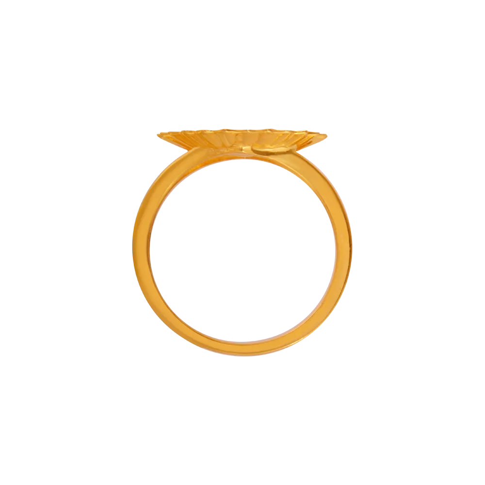 14KT (585) Yellow Gold And American Diamond Ring For Women