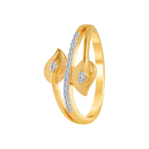 14KT (585) Yellow Gold And Diamond Ring For Women