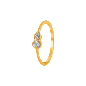 14KT (585) Yellow Gold And Diamond Ring For Women
