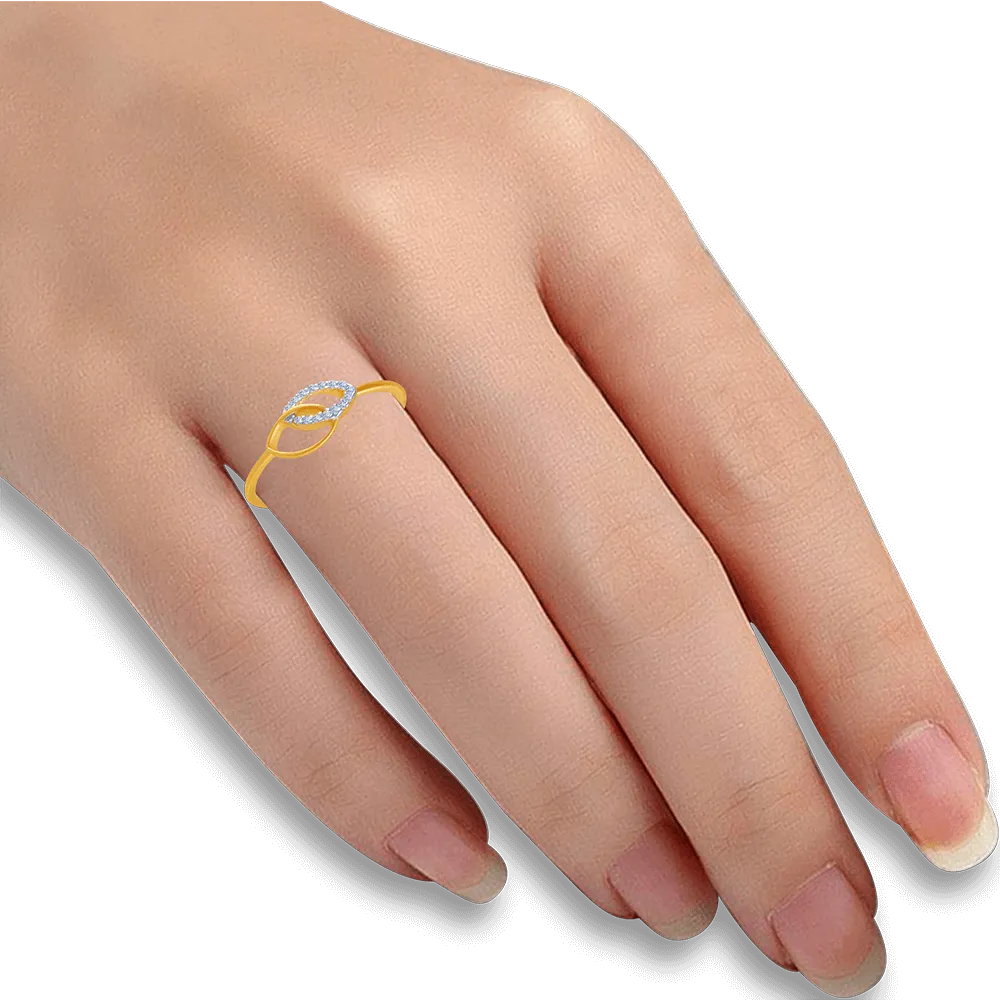 14KT (585) Yellow Gold And Diamond Ring For Women