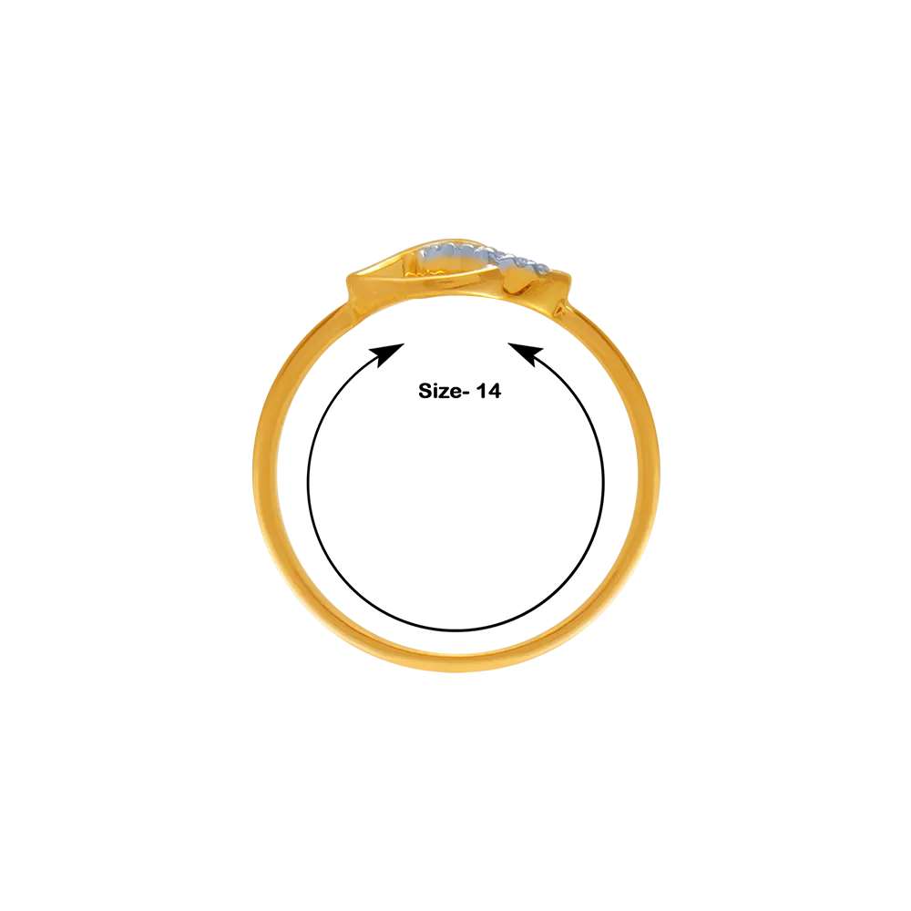 14KT (585) Yellow Gold And Diamond Ring For Women