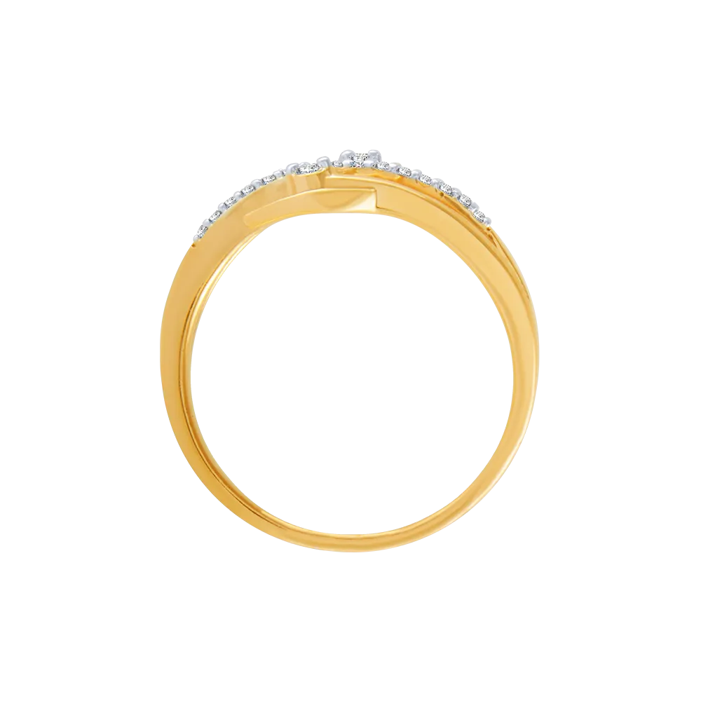 14KT (585) Yellow Gold And Diamond Ring For Women