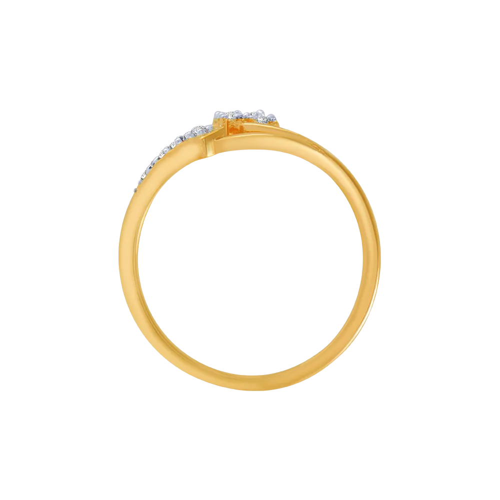 14KT (585) Yellow Gold And Diamond Ring For Women