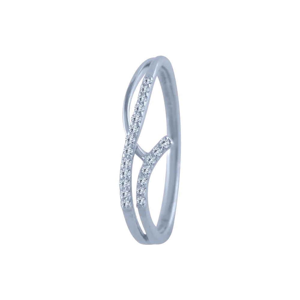 18k (750) White Gold And Diamond Ring For Women