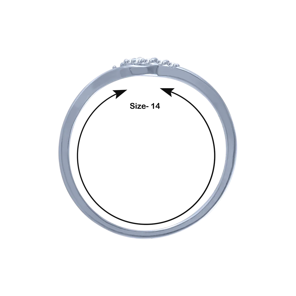 18k (750) White Gold And Diamond Ring For Women