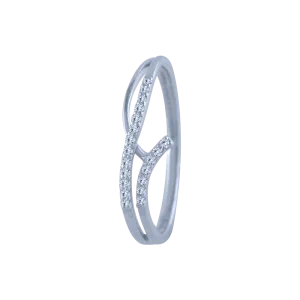 18k (750) White Gold And Diamond Ring For Women