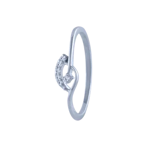 18k (750) White Gold And Diamond Ring For Women