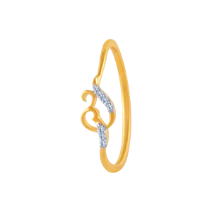 18k (750) Yellow Gold And Diamond Ring For Women