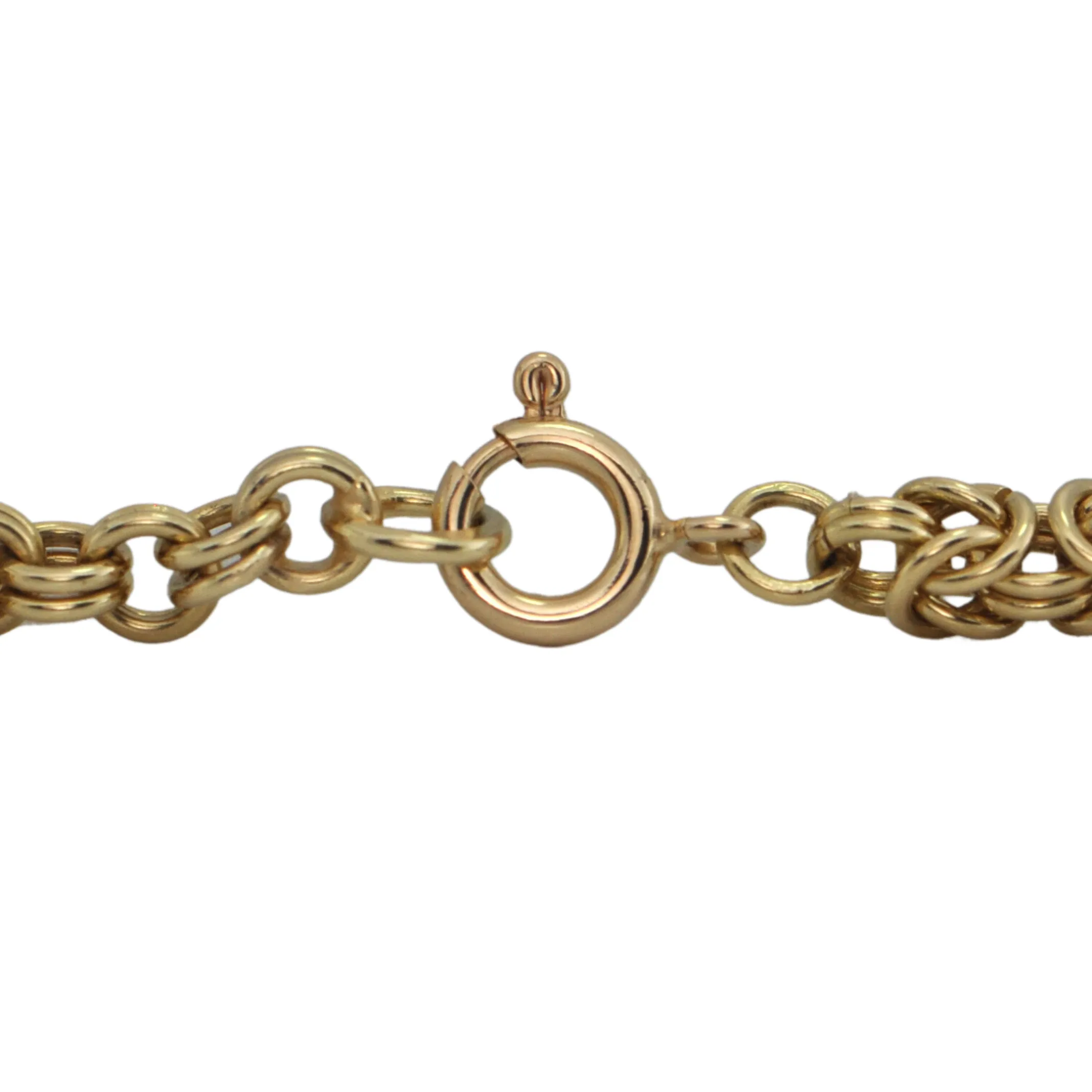 18K Yellow Gold Byzantine Link Necklace