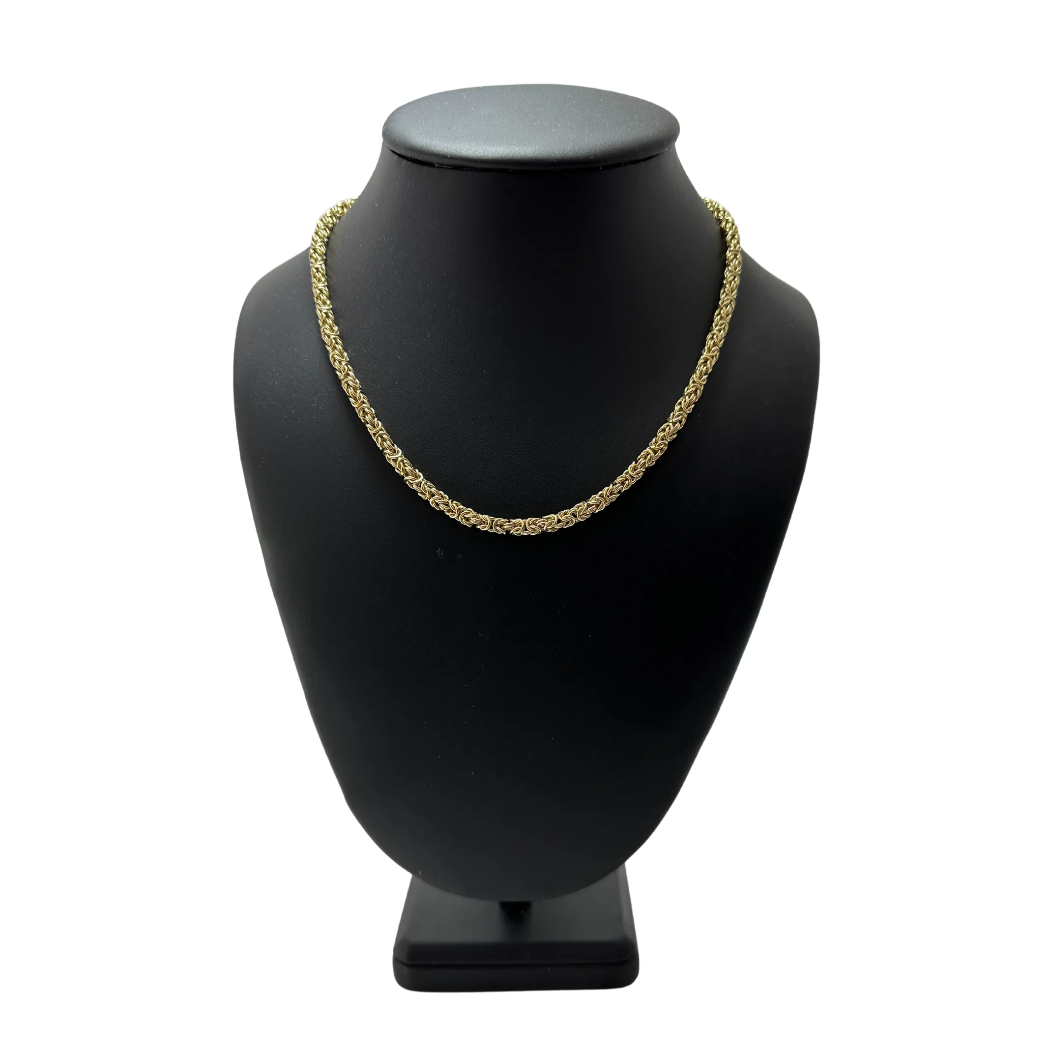 18K Yellow Gold Byzantine Link Necklace