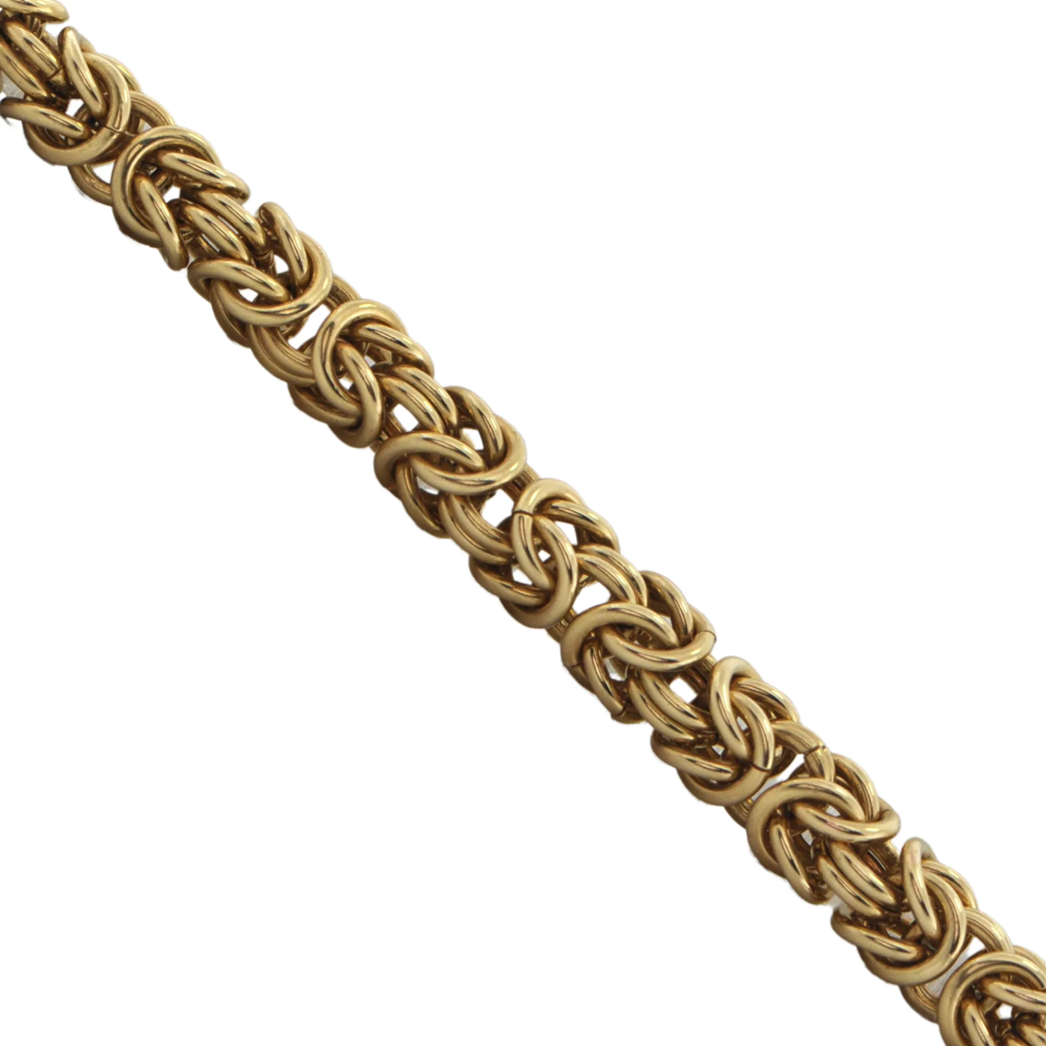 18K Yellow Gold Byzantine Link Necklace