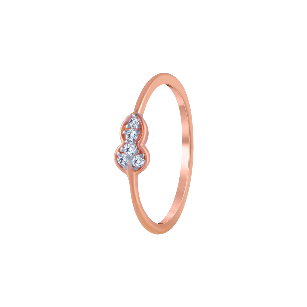 18KT (750) Rose Gold And Diamond Ring For Women