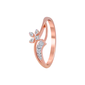 18KT (750) Rose Gold And Diamond Ring For Women