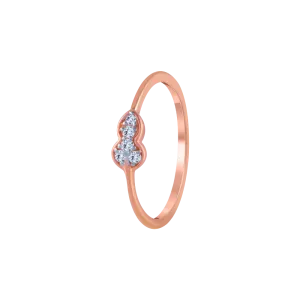 18KT (750) Rose Gold And Diamond Ring For Women