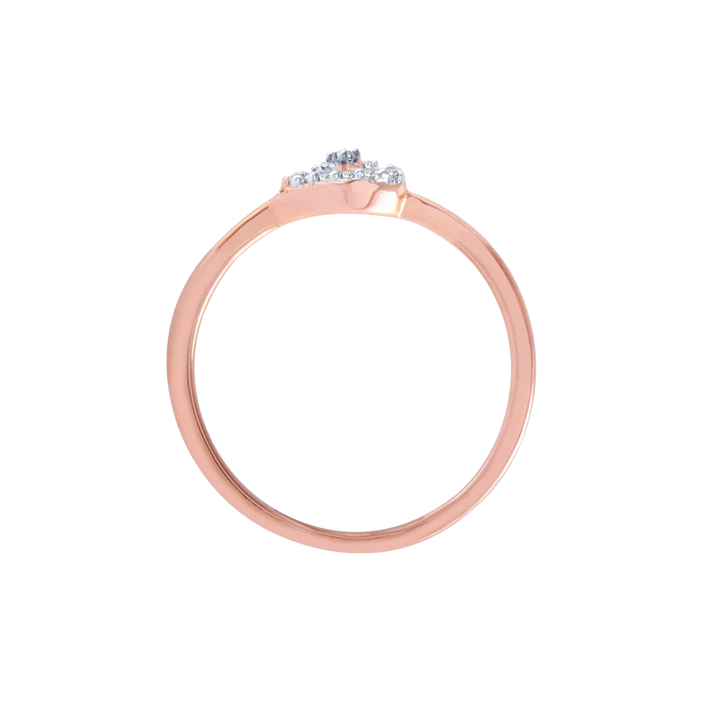 18KT (750) Rose Gold And Diamond Ring For Women