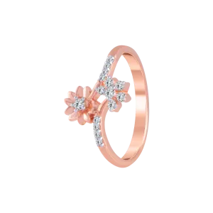 18KT (750) Rose Gold And Diamond Ring For Women