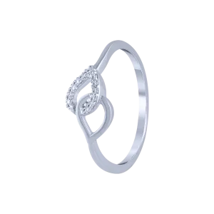 18KT (750) White Gold And Diamond Ring For Women
