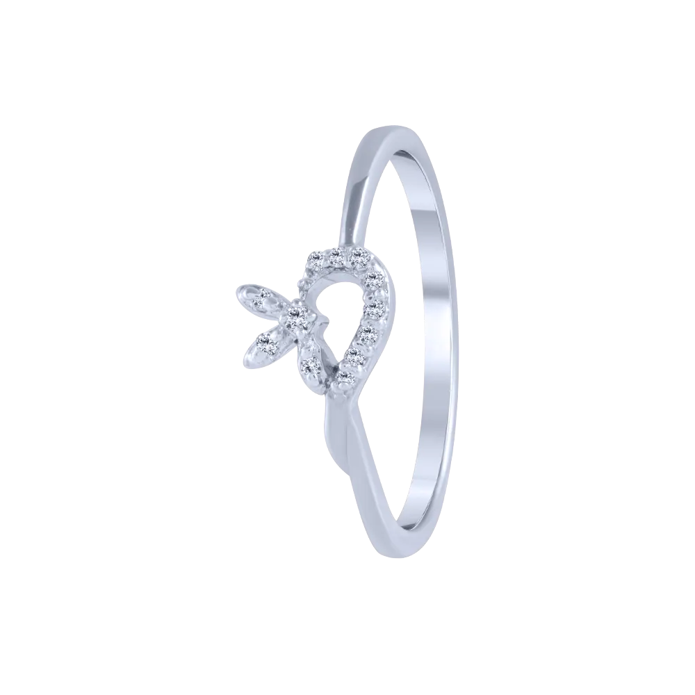 18KT (750) White Gold And Diamond Ring For Women