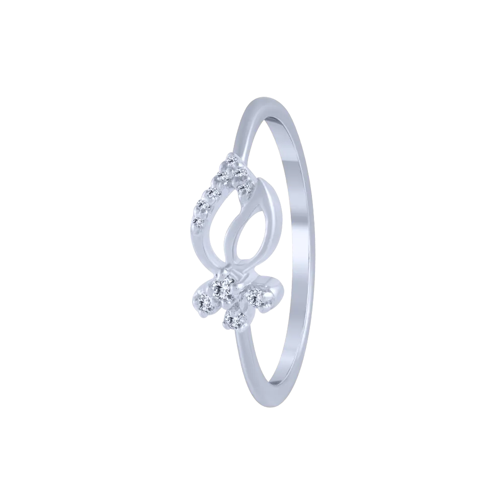 18KT (750) White Gold And Diamond Ring For Women