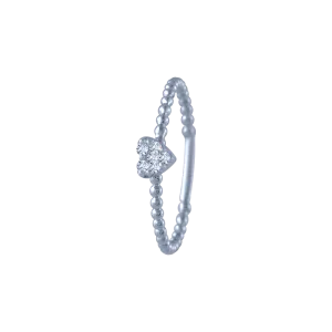18KT (750) White Gold And Diamond Ring For Women