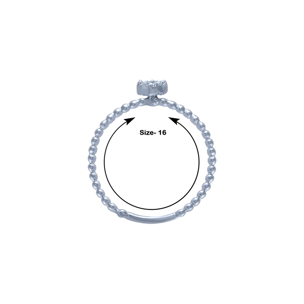 18KT (750) White Gold And Diamond Ring For Women