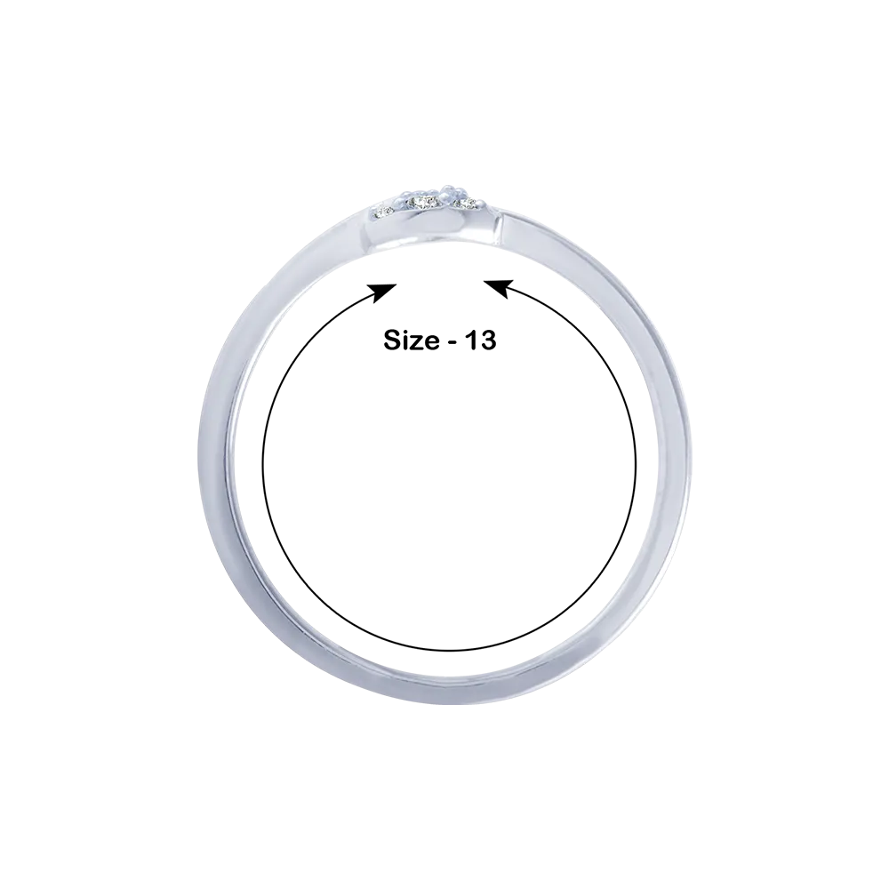 18KT (750) White Gold And Diamond Ring For Women