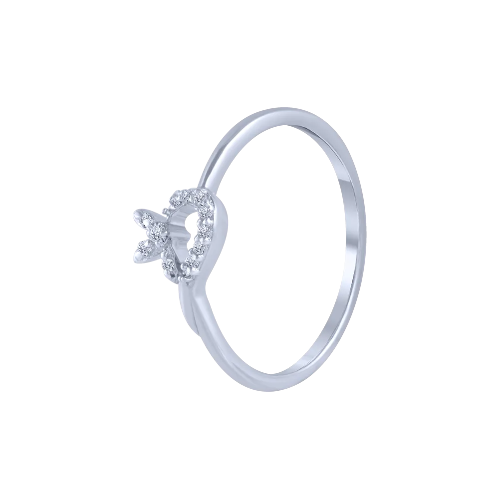18KT (750) White Gold And Diamond Ring For Women