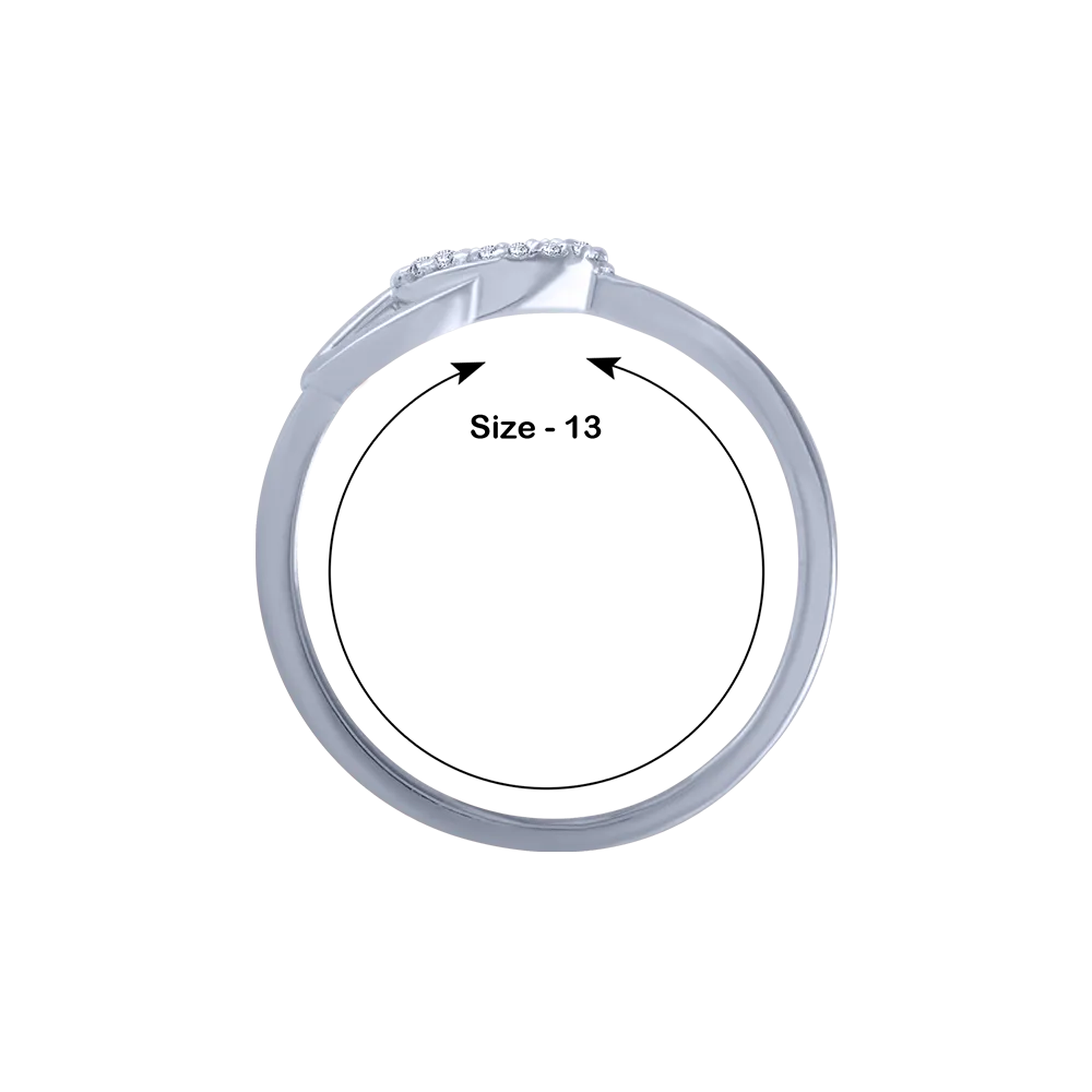18KT (750) White Gold And Diamond Ring For Women