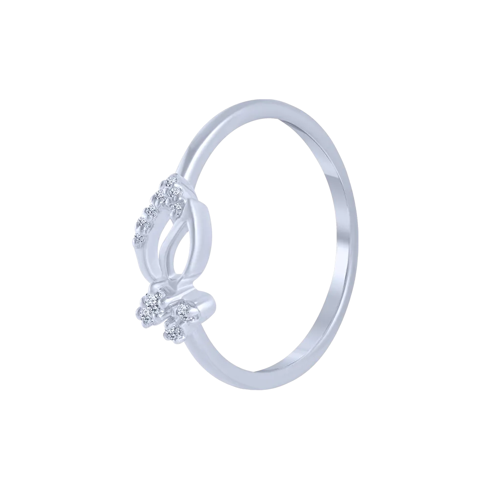 18KT (750) White Gold And Diamond Ring For Women