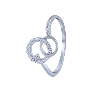 18KT (750) White Gold And Diamond Ring For Women